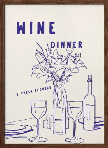 Elegant Evening Setup | Poster - Walnut Frame Interior