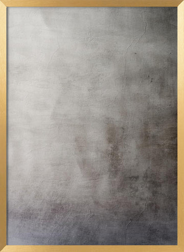 Distressed Gray Wall | Poster - Gold Frame Interior