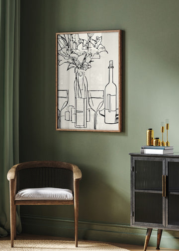 Wine and Blooms | Poster - Room Interior 2