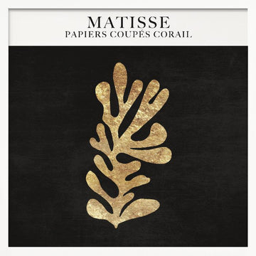 Golden Coral Cutout | Poster - White Frame Interior