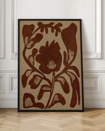 Earthy Floral Motif | Poster - Room Interior 1