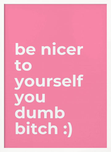 Sarcastic Self Care Quote | Poster - White Frame Interior