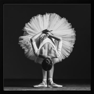 Elegant Ballerina Pose | Poster - Black Metal Frame Interior