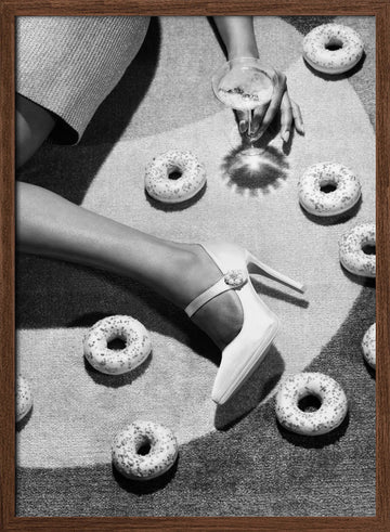 Chic Indulgence Scene | Poster - Walnut Frame Interior
