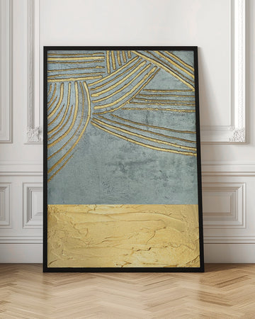 Textured Gold Waves | Poster - Room Interior 1