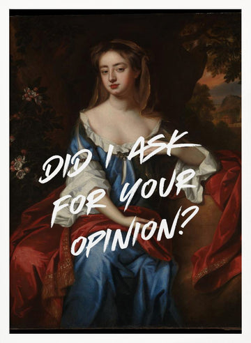 Elegant Opinion Woman | Poster - White Frame Interior
