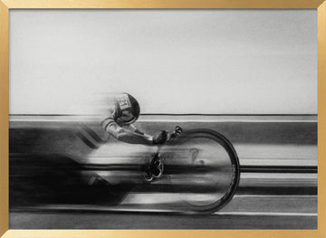 Fast Track Cyclist | Poster - Gold Frame Interior