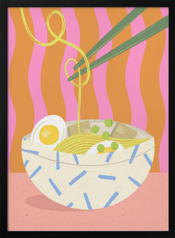 Ramen | Poster - Black Metal Frame Interior