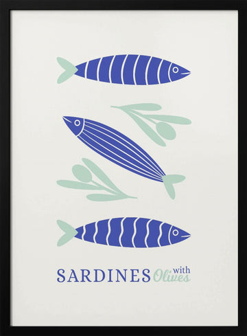 Sardines and Olives | Poster - Black Metal Frame Interior