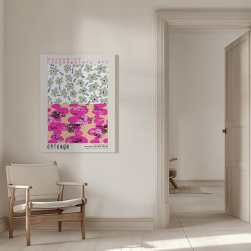 Vibrant Abstract Flowers | Canvas - Room Interior 1