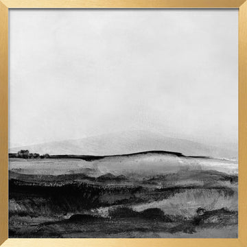 Mono Landscape No1 | Poster - Gold Frame Interior