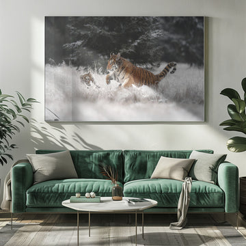 Playful Winter Tigers | Poster - Room Interior 1