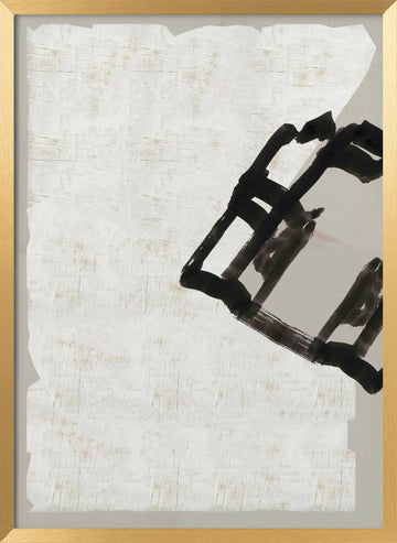 Bold Ink Abstract | Poster - Gold Frame Interior