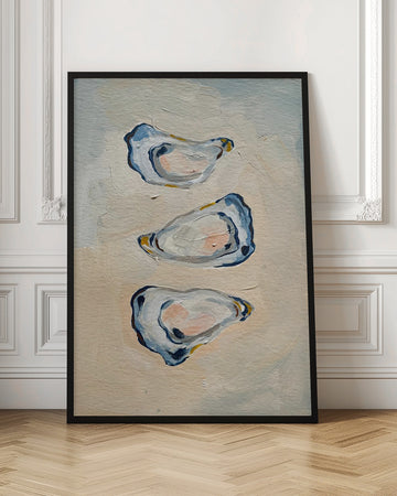 Coastal Blue Oysters | Poster - Room Interior 1
