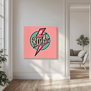 Rock and Roll Lightning | Canvas - Room Interior 1