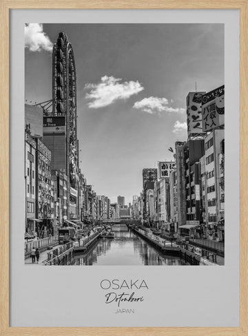 Dotonbori Canal Osaka Japan | Poster - Wood Frame Interior
