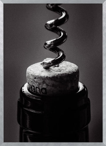 Uncorking The Wine | Poster - Silver Frame Interior
