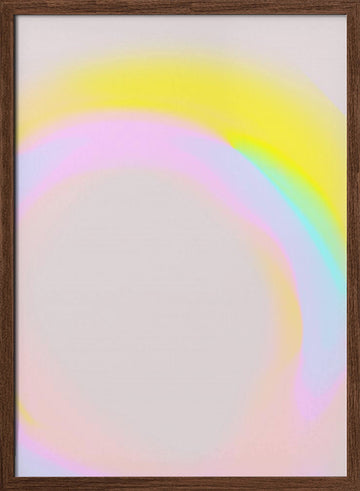 Pastel Aurora | Poster - Walnut Frame Interior