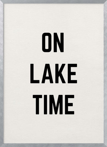 On Lake Time | Poster - Silver Frame Interior