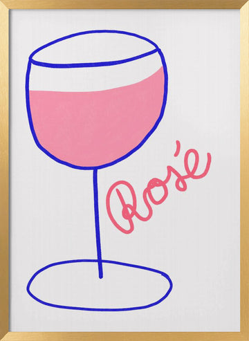 Rosé | Poster - Gold Frame Interior