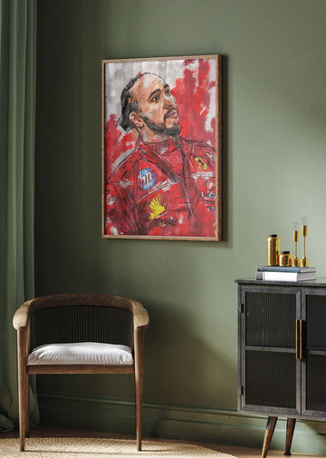 Red Suit Driver | Poster - Room Interior 2