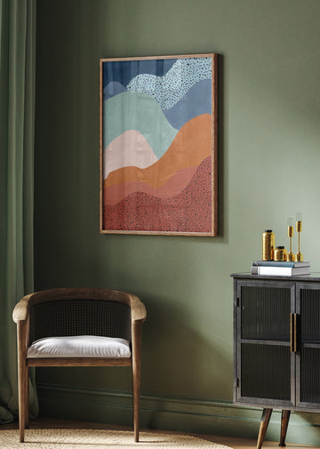 Earthy Layered Landscape | Poster - Room Interior 2