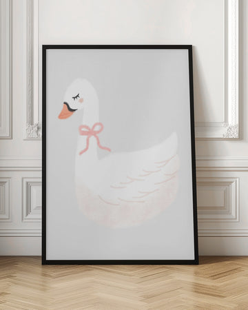 Cute Swan with Bow | Poster - Room Interior 1
