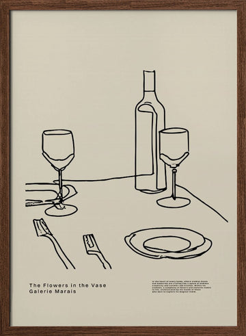 Tabletop Simplicity | Poster - Walnut Frame Interior