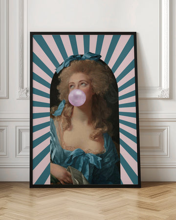 Rococo Bubblegum Portrait | Poster - Room Interior 1