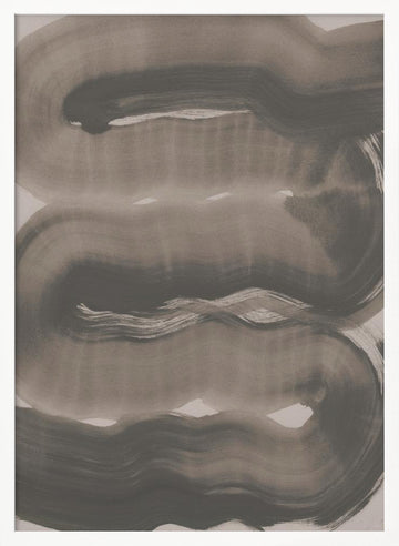 Abstract Brush Strokes 163X | Poster - White Frame Interior