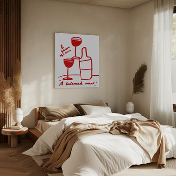 2 Glasses of Wine | Canvas - Room Interior 2