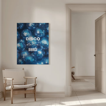 Blue Disco Dance Party | Canvas - Room Interior 1