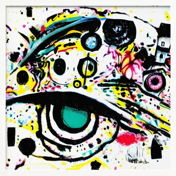 Vibrant Abstract Gaze | Poster - White Frame Interior