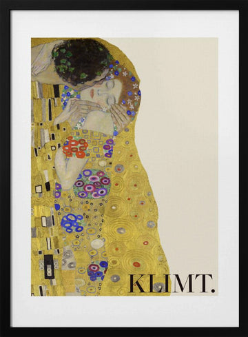 The Kiss (1907–1908) Special Poster Crop | Poster - Black Metal Frame Interior