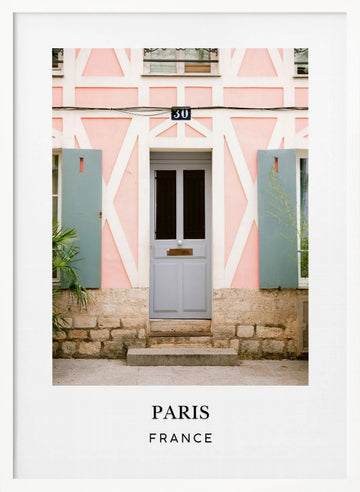 Paris France Travel poster | Poster - White Frame Interior