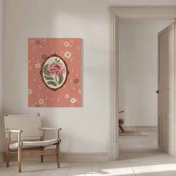 Vintage Peony Vignette | Canvas - Room Interior 1