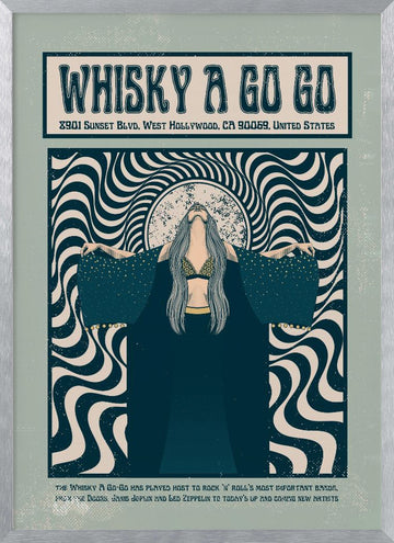 Psychedelic Rock Woman | Poster - Silver Frame Interior