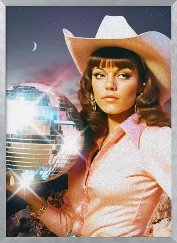 Cosmic Cowgirl | Poster - Silver Frame Interior