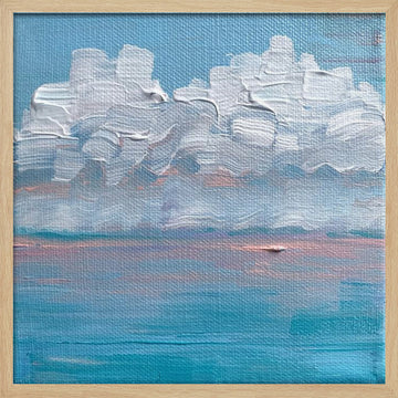 Serene Ocean Clouds | Poster - Wood Frame Interior