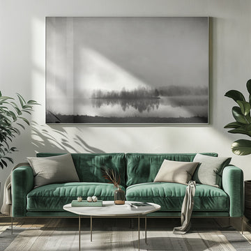 Misty Island Reflection | Poster - Room Interior 1
