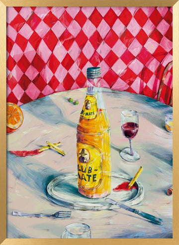 Vibrant Table Still Life | Poster - Gold Frame Interior