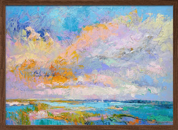 Colorful Landscape | Poster - Walnut Frame Interior