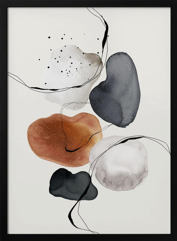 Fluid Shapes Dance | Poster - Black Frame Interior