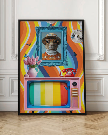 Groovy Squirrel Portrait | Poster - Room Interior 1