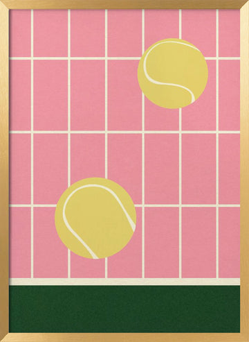 Tennis Kitchen | Poster - Gold Frame Interior