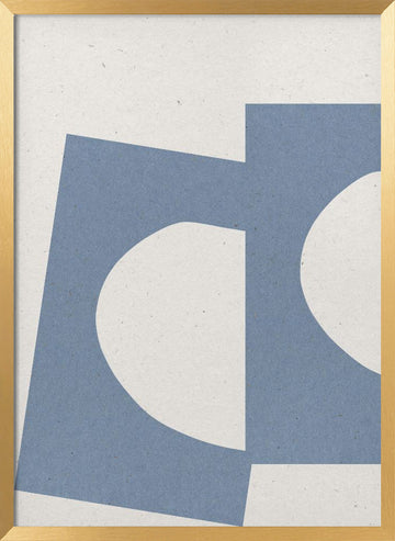 Curved Geometry | Poster - Gold Frame Interior