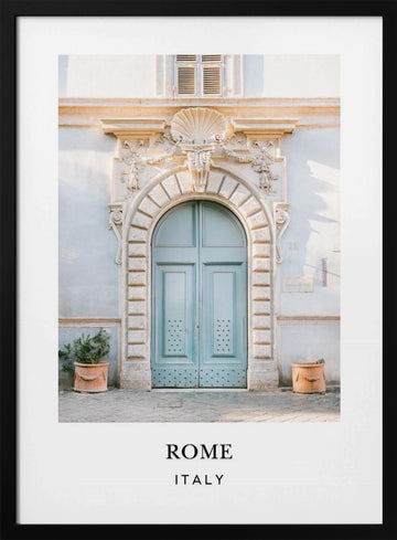 Rome Italy Travel Poster | Poster - Black Metal Frame Interior