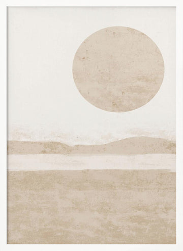 Abstract Desert Sun | Poster - White Frame Interior
