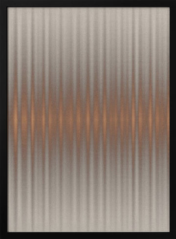 Shimmering Copper Lines | Poster - Black Metal Frame Interior