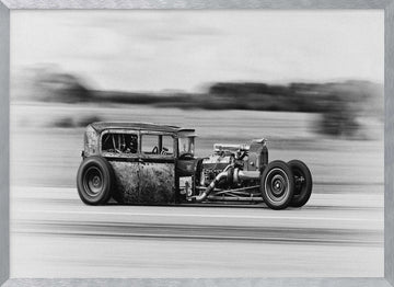 Rusty Hot Rod Racing | Poster - Silver Frame Interior